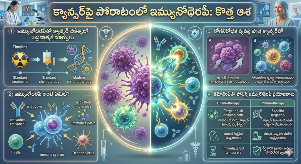 క్యాన్సర్‌ ‌రోగికి ఇమ్యునోథెరపీ దివ్యౌషధం
