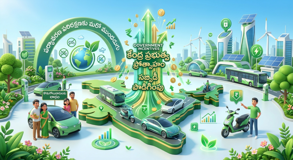 ఎలక్ట్రిక్ వాహనాల కొనుగోలుదారులకు కేంద్రం శుభవార్త