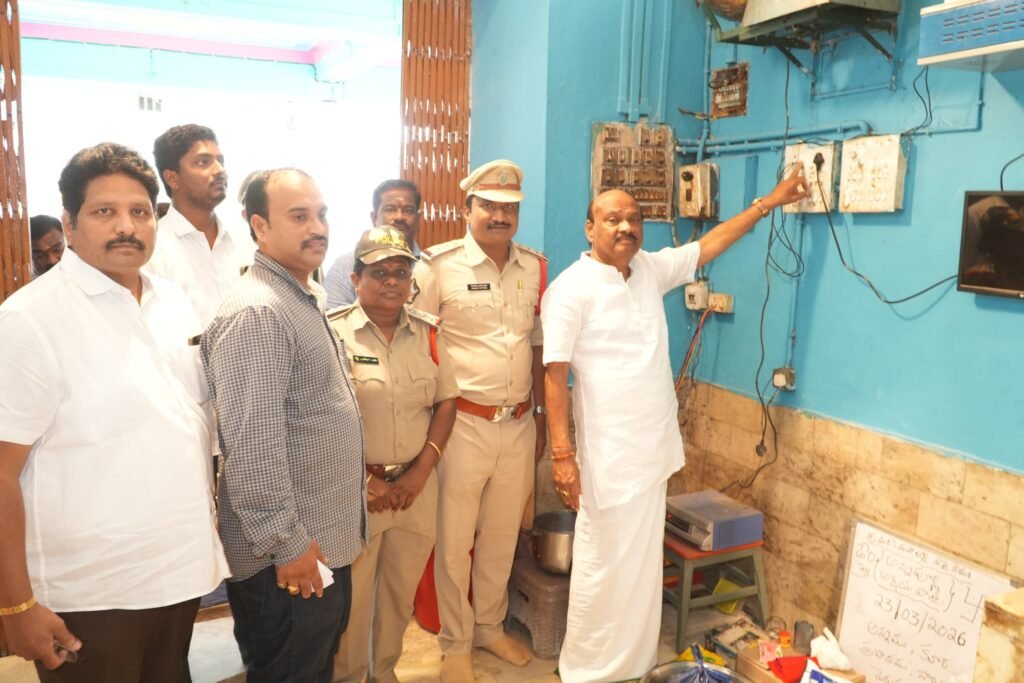 శ్రీ మరిడి మహాలక్ష్మి అమ్మవారి గుడి చుట్టూ నిఘానేత్రం