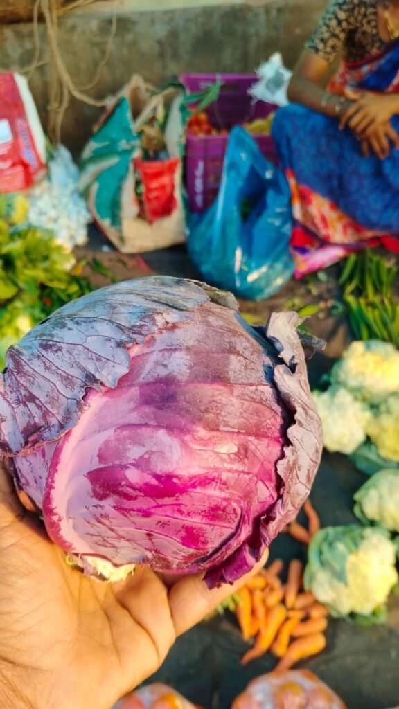 జీకేవీధిలో ఎర్రని క్యాబేజీ సలాడ్‌లకు కొత్త రుచి