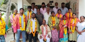 ఒంటితాడి గ్రామ పంచాయతీలో పాలకవర్గానికి ఘన సన్మానం