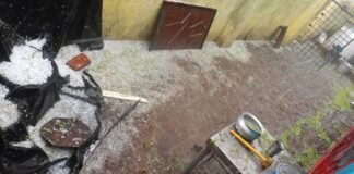 జీకే వీధిలో దంచికొట్టిన వడగళ్ల వర్షం