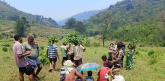 ముఖ హాజరు కోసం ఉపాధి వేతనదారుల పాట్లు