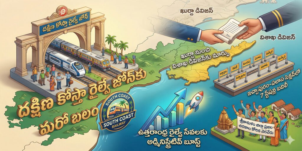 దక్షిణ కోస్తా రైల్వే జోన్లోకి కొత్తగా ఏడు రైల్వేస్టేషన్లు