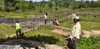 నల్లబెల్లి ప్రమాదకర వాటర్ ఫాల్ వద్ద కంచె ఏర్పాటు