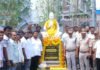 నర్సీపట్నం పోలీస్ స్టేషన్ ఆవరణలో బుద్ధుని విగ్రహం ఏర్పాటు