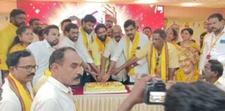 గొల్లపాలెం మహానాడులో పసుపు దళం సందడి
