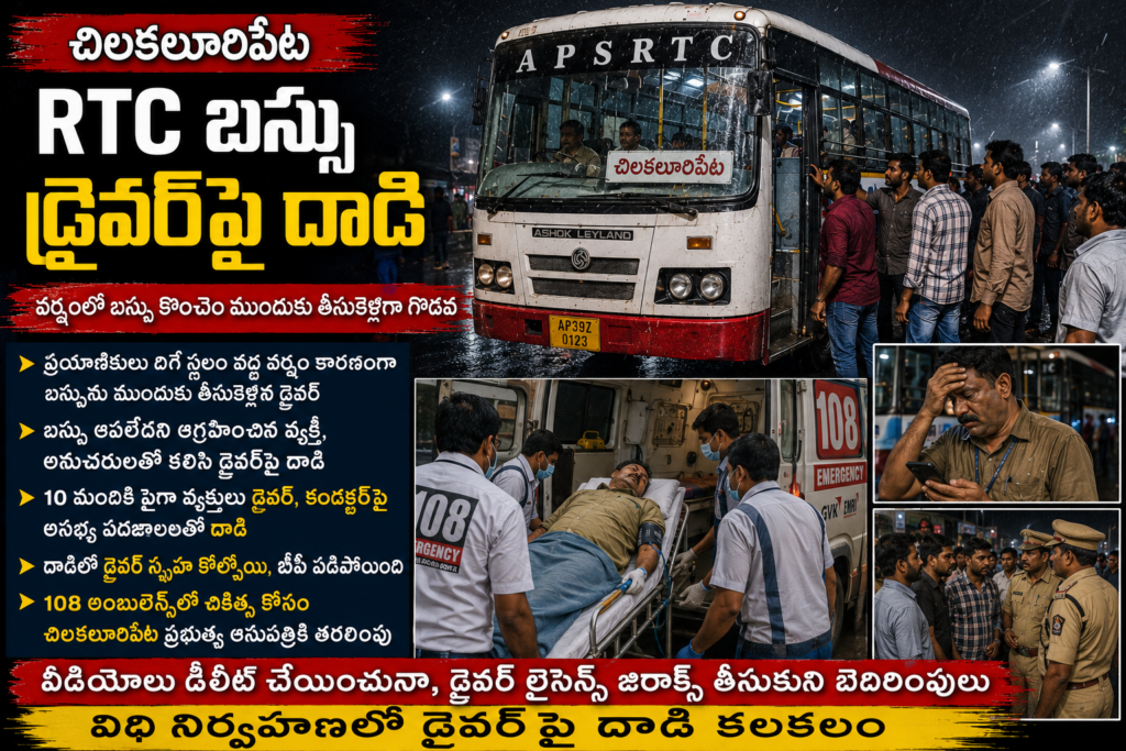 ఆర్టీసీ డ్రైవర్‌పై  దాడి