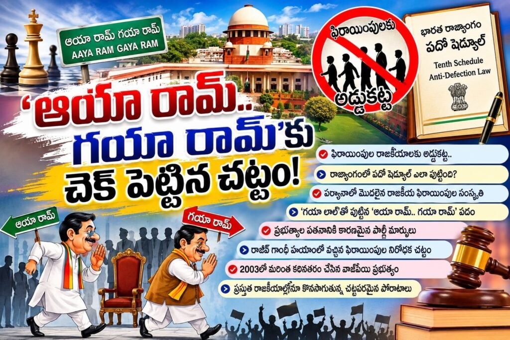 ఆయా రామ్.. గయా రామ్’కు చెక్ పెట్టిన చట్టం!