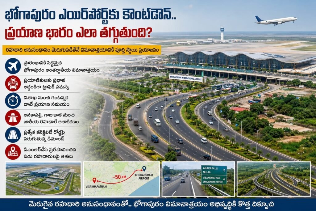 ఎయిర్‌పోర్ట్ సిద్ధం.. రహదారులే సవాల్!