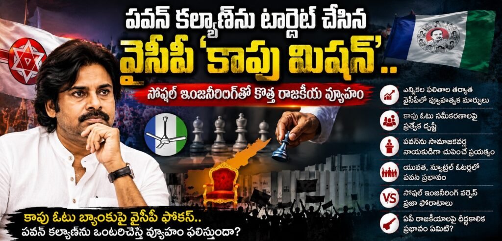 కాపు ఓటుబ్యాంకుపై వైసీపీ ఫోకస్.. పవన్ కల్యాణ్‌ను ఒంటరిచేసే వ్యూహం ఫలిస్తుందా?