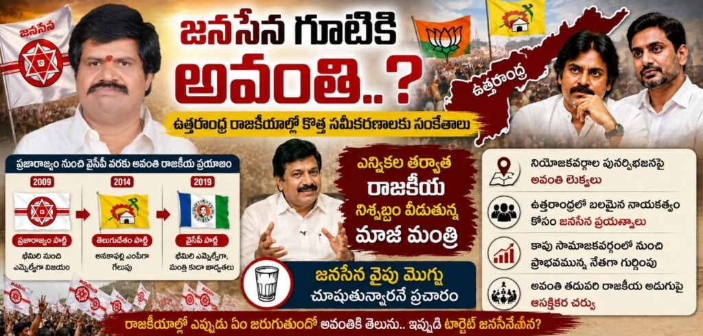 జనసేన గూటికి అవంతి?.. ఉత్తరాంధ్ర రాజకీయాల్లో కొత్త సమీకరణాలకు సంకేతాలు