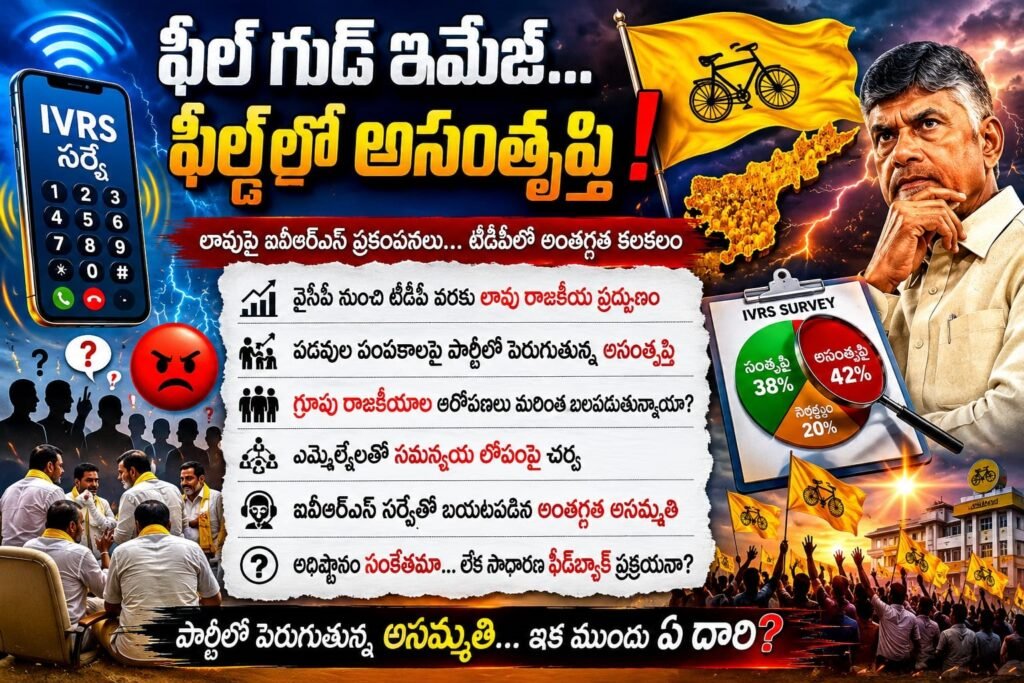 ఫీల్ గుడ్ ఇమేజ్… ఫీల్డ్‌లో అసంతృప్తి!