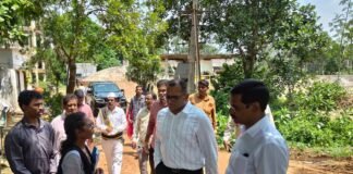 గొల్లపాలెం సీపీడబ్ల్యూఎస్ చెరువును పరిశీలించిన జిల్లా కలెక్టర్ హరేంధిర ప్రసాద్