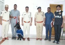 బాపట్ల పోలీస్ శాఖలోకి ‘హంటర్’ జాగిలం