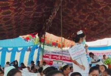 కాంట్రాక్టు ఉద్యోగుల ఆందోళనకు మాజీ ఎమ్మెల్యే భాగ్యలక్ష్మి మద్దతు